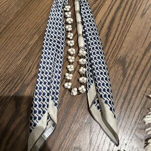 Anthropologie Blue and White Necklace
